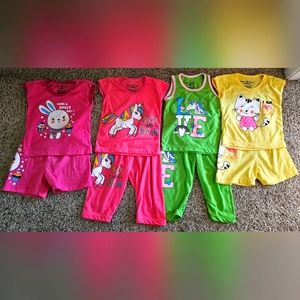 Girls cute colorful pajama set (x-small)